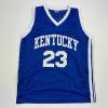 imageFacsimile Autographed Anthony Davis Kentucky Blue Reprint Laser Auto College Basketball Jersey Size Mens XL