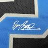 imageFacsimile Autographed Barry Sanders Detroit Black Reprint Laser Auto Football Jersey Size Mens XL