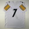 imageFacsimile Autographed Ben Roethlisberger Pittsburgh White Reprint Laser Auto Football Jersey Size Mens XL