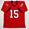 imageFacsimile Autographed Carson Beck Georgia Red Reprint Laser Auto College Football Jersey Size Mens XL