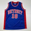 imageFacsimile Autographed Dennis Rodman Detroit Blue Reprint Laser Auto Basketball Jersey Size Mens XL