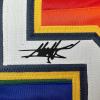 imageFacsimile Autographed Dikembe Mutombo Denver Blue Reprint Laser Auto Basketball Jersey Size Mens XL