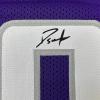 imageFacsimile Autographed Domantas Sabonis Sacramento Purple Reprint Laser Auto Basketball Jersey Size Mens XL