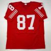 imageFacsimile Autographed Dwight Clark San Francisco Red Reprint Laser Auto Football Jersey Size Mens XL