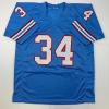 imageFacsimile Autographed Earl Campbell Houston Blue Reprint Laser Auto Football Jersey Size Mens XL