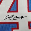 imageFacsimile Autographed Earl Campbell Houston Blue Reprint Laser Auto Football Jersey Size Mens XL
