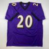 imageFacsimile Autographed Ed Reed Baltimore Purple Reprint Laser Auto Football Jersey Size Mens XL