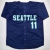imageFacsimile Autographed Edgar Martinez Seattle Blue Reprint Laser Auto Baseball Jersey Size Mens XL