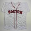 imageFacsimile Autographed Garrett Crochet Boston White Reprint Laser Auto Baseball Jersey Size Mens XL