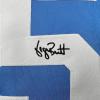 imageFacsimile Autographed George Brett Kansas City Blue Reprint Laser Auto Baseball Jersey Size Mens XL