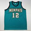 imageFacsimile Autographed Ja Morant Memphis Teal Retro Reprint Laser Auto Basketball Jersey Size Mens XL