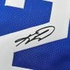 imageFacsimile Autographed Kawhi Leonard Los Angeles LA Blue Reprint Laser Auto Basketball Jersey Size Mens XL
