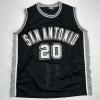 imageFacsimile Autographed Manu Ginobili San Antonio Black Reprint Laser Auto Basketball Jersey Size Mens XL