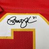 imageFacsimile Autographed Priest Holmes Kansas City Red Reprint Laser Auto Football Jersey Size Mens XL