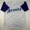 imageFacsimile Autographed Randy Johnson Arizona Pinstripe Reprint Laser Auto Baseball Jersey Size Mens XL