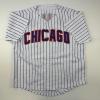 imageFacsimile Autographed Ryne Sandberg Chicago Pinstripe Reprint Laser Auto Baseball Jersey Size Mens XL