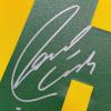 imageFramed AutographedSigned Roberto Carlos Brazil 35x39 Yellow Retro Soccer Jersey Beckett BAS COA