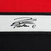 imageFramed Facsimile Autographed Zlatan Ibrahimovic 35x39 AC Milan BlackRed Reprint Laser Auto Soccer Jersey