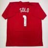 imageAutographedSigned Hope Solo Red Soccer Team USA World Cup Jersey JSA COA