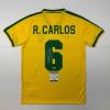 imageAutographedSigned Roberto Carlos Brazil Yellow Retro Soccer Jersey Beckett BAS COA