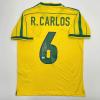 imageAutographedSigned Roberto Carlos Brazil Yellow Soccer Jersey Beckett BAS COA