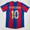imageAutographedSigned Ronaldinho Barcelona BlueRed Soccer Jersey Beckett BAS COA