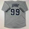 imageFacsimile Autographed Aaron Judge New York Grey Reprint Laser Auto Baseball Jersey Size Mens XL