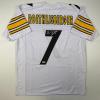 imageFacsimile Autographed Ben Roethlisberger Pittsburgh White Reprint Laser Auto Football Jersey Size Mens XL