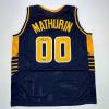 imageFacsimile Autographed Bennedict Mathurin Indiana Blue Reprint Laser Auto Basketball Jersey Size Mens XL