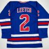 imageFacsimile Autographed Brian Leetch New York Blue Reprint Laser Auto Hockey Jersey Size Mens XL