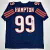 imageFacsimile Autographed Dan Hampton Chicago Blue Reprint Laser Auto Football Jersey Size Mens XL