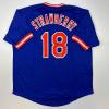imageFacsimile Autographed Darryl Strawberry New York Blue Reprint Laser Auto Baseball Jersey Size Mens XL