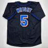 imageFacsimile Autographed David Wright New York Black Reprint Laser Auto Baseball Jersey Size Mens XL
