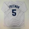 imageFacsimile Autographed Freddie Freeman Los Angeles LA White Reprint Laser Auto Baseball Jersey Size Mens XL