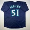 imageFacsimile Autographed Ichiro Suzuki Seattle Blue Reprint Laser Auto Baseball Jersey Size Mens XL