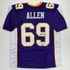 imageFacsimile Autographed Jared Allen Minnesota Purple Reprint Laser Auto Football Jersey Size Mens XL