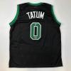 imageFacsimile Autographed Jayson Tatum Boston Black Reprint Laser Auto Basketball Jersey Size Mens XL