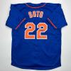 imageFacsimile Autographed Juan Soto New York Blue Reprint Laser Auto Baseball Jersey Size Mens XL