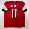 imageFacsimile Autographed Julio Jones Atlanta Red Reprint Laser Auto Football Jersey Size Mens XL
