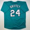 imageFacsimile Autographed Ken Griffey Jr Seattle Teal Reprint Laser Auto Baseball Jersey Size Mens XL