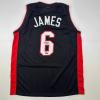 imageFacsimile Autographed LeBron James Miami Black Reprint Laser Auto Basketball Jersey Size Mens XL