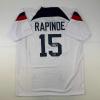 imageFacsimile Autographed Megan Rapinoe United States USA White World Cup Reprint Laser Auto Soccer Jersey Size Mens XL