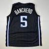 imageFacsimile Autographed Paolo Banchero Orlando Black Pinstripe Reprint Laser Auto Basketball Jersey Size Mens XL