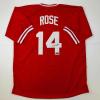 imageFacsimile Autographed Pete Rose Cincinnati Red Reprint Laser Auto Baseball Jersey Size Mens XL