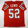 imageFacsimile Autographed Ray Lewis Miami Orange Reprint Laser Auto College Football Jersey Size Mens XL