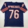 imageFacsimile Autographed Steve McMichael Chicago Blue Reprint Laser Auto Football Jersey Size Mens XL