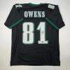 imageFacsimile Autographed Terrell Owens Philadelphia Black Reprint Laser Auto Football Jersey Size Mens XL