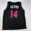 imageFacsimile Autographed Tyler Herro Miami Black Vice City Reprint Laser Auto Basketball Jersey Size Mens XL