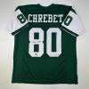 imageFacsimile Autographed Wayne Chrebet New York Green Reprint Laser Auto Football Jersey Size Mens XL