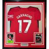 imageFramed AutographedSigned Alejandro Garnacho 35x39 Manchester United Red Soccer Jersey Beckett BAS COA